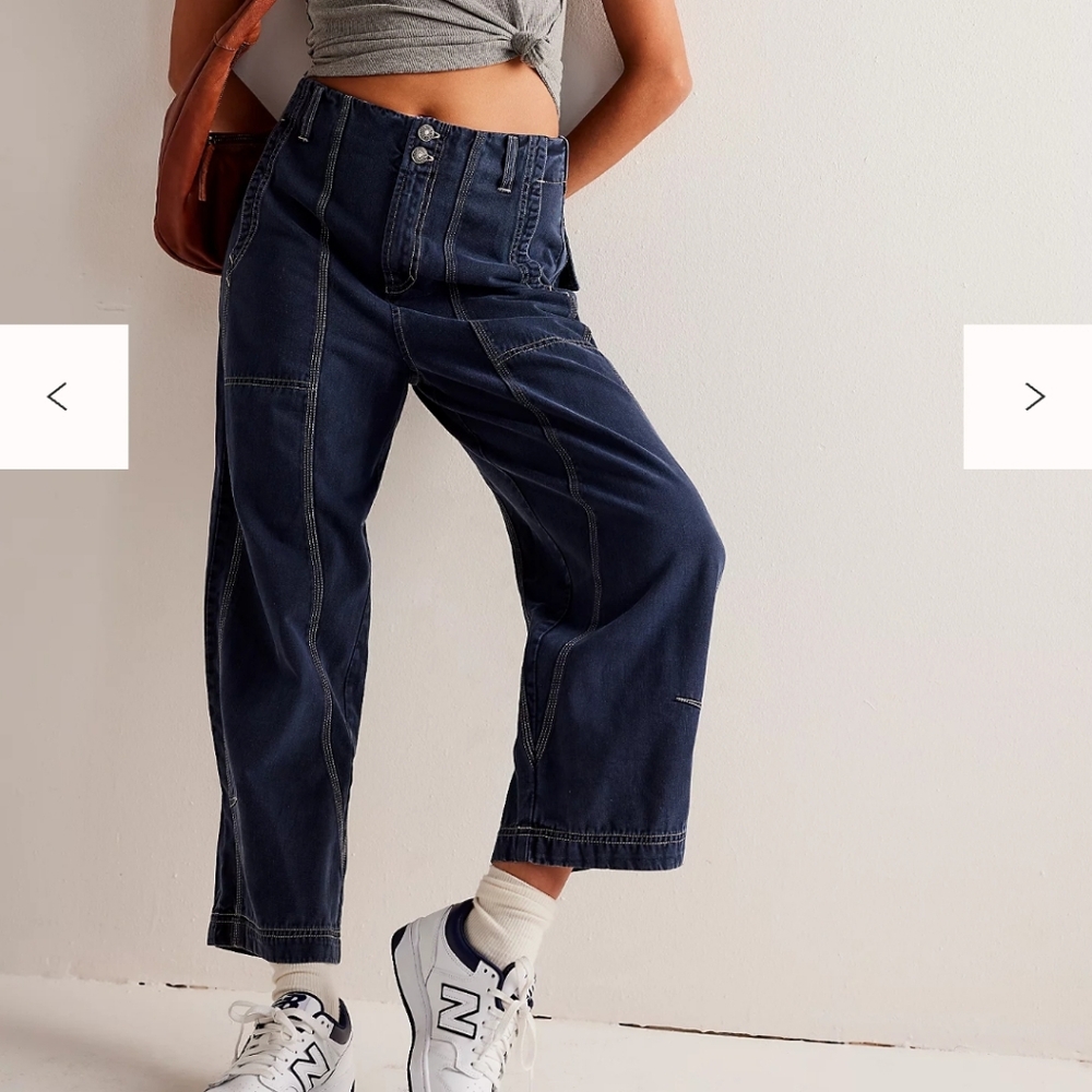 Free People Sawyer Carpenter Barrel Jeans Size 4